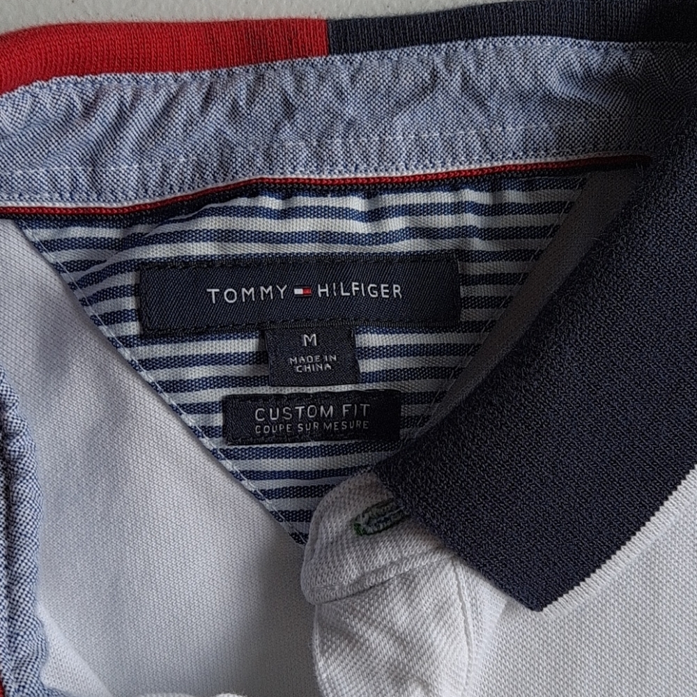 Boys Tommy Hilfiger White Polo shirt - Picture 6 of 7